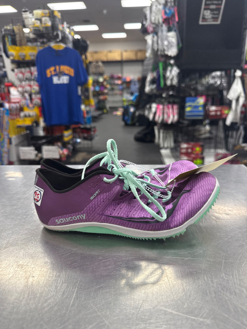 Vist Large View of Product Image Which is Used Saucony ENDORPHIN WMN Track & Field Cleats Adult Purple Senior 9.5
