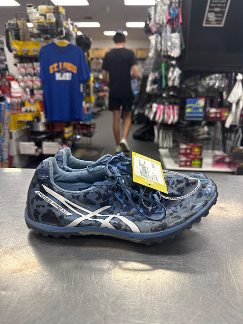 Vist Large View of Product Image Which is Used Asics Track & Field Cleats Adult Royal Blue Senior 11