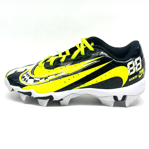 Vist Large View of Product Image Which is Used Nike VAPOR ULTRA FLY FASTFLEX Jr FB Cleats Black And Neon Green Junior 03.5