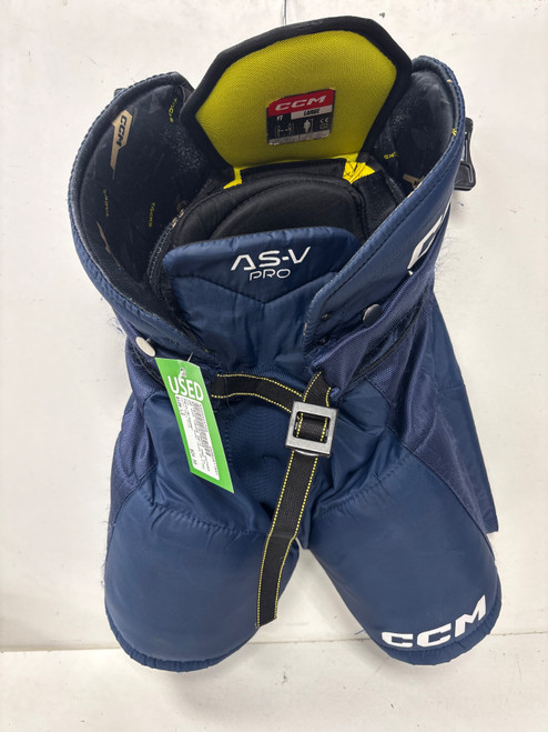 Vist Large View of Product Image Which is Used CCM TACKS AS-V PRO Youth Pant Navy Blue LG