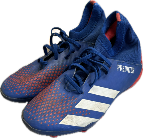 Vist Large View of Product Image Which is Used Adidas Soccer Cleats Royal Blue Junior 03.5