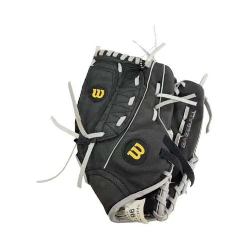 Vist Large View of Product Image Which is Used Wilson A200 GLOVE 10.5IN GLOVE BB/SB Glove RH Throw Black 10 1/2"