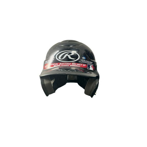 Vist Large View of Product Image Which is Used Rawlings 6 1/4 -7 1/2 Batting Helmet No Mask Black XS