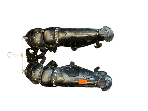 Vist Large View of Product Image Which is Used FORCEE Catchers Leg Guards Black Adult