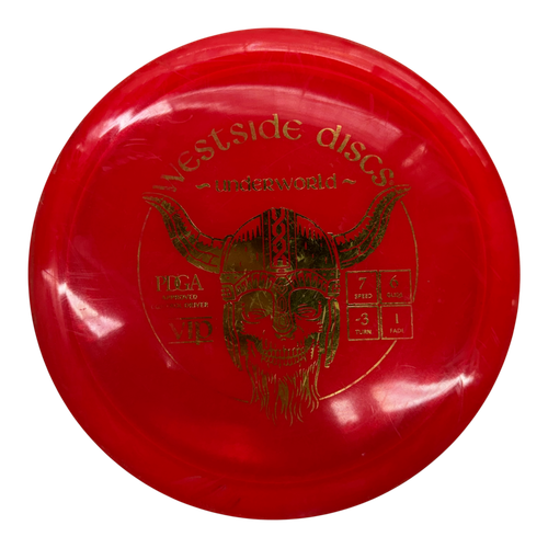 Vist Large View of Product Image Which is Used Westside VIP UNDERWORLD Disc Golf Driver Red 174g