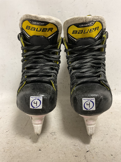 Vist Large View of Product Image Which is Used Bauer SUPREME S37 Intermediate Hockey Skate White/Black/Yellow Intermediate 4.0