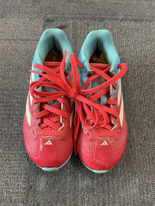 Vist Large View of Product Image Which is Used Adidas Youth FB Cleats Royal Blue And Red Youth 12.0
