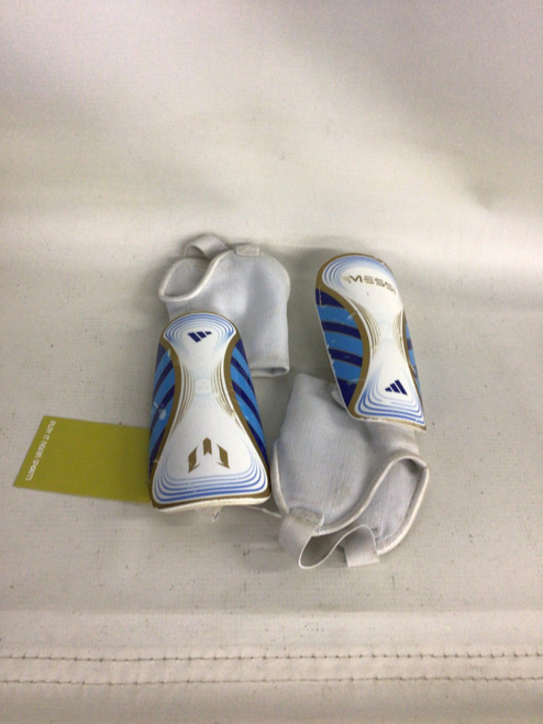Vist Large View of Product Image Which is Used Adidas Soccer Shin Guards Youth Carolina Blue And White SM