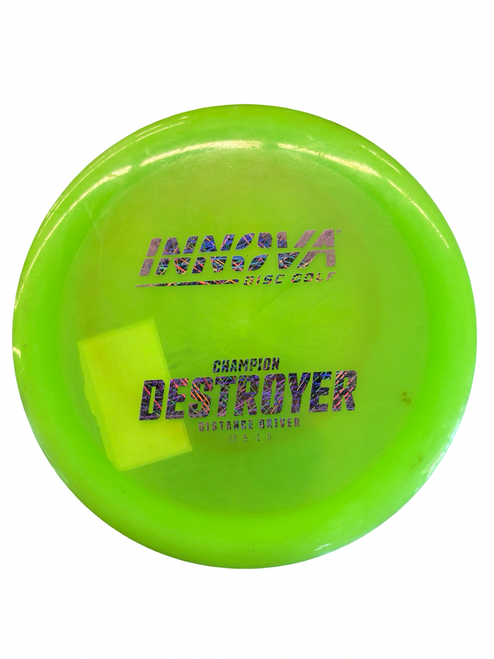 Vist Large View of Product Image Which is Used Innova DESTROYER Disc Golf Driver Yellow