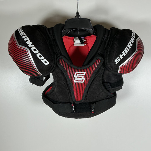 Vist Large View of Product Image Which is Used Sher-wood CODE III  Shoulder Pads Yth  MD