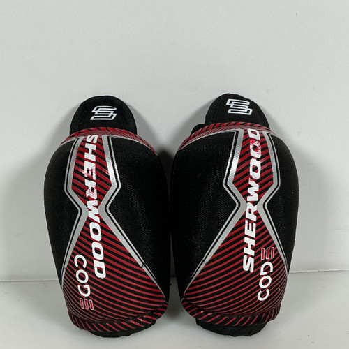 Vist Large View of Product Image Which is Used Sher-wood CODE III  Elbow Pads Yth MD