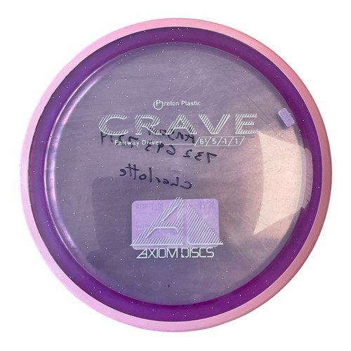 Vist Large View of Product Image Which is Used Axiom PROTON CRAVE Disc Golf Driver Purple 172g