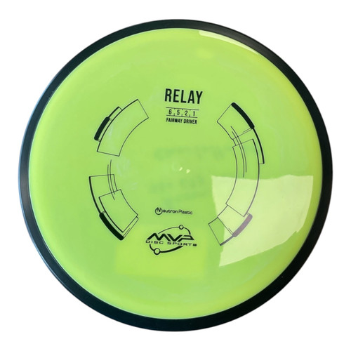 Vist Large View of Product Image Which is Used MVP NEUTRON RELAY Disc Golf Driver Optic Yellow 162g