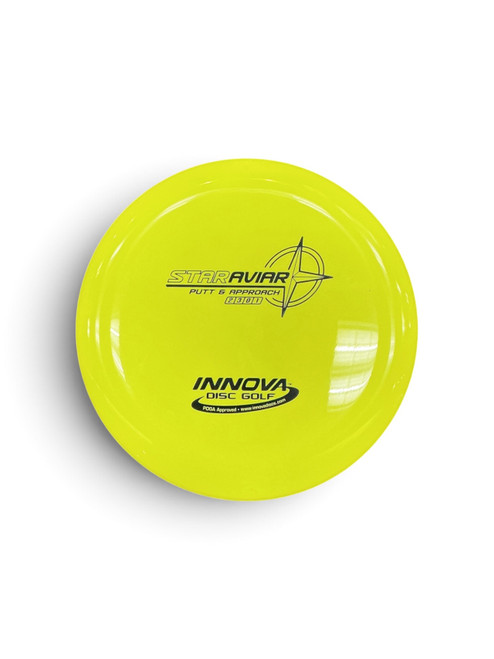 Vist Large View of Product Image Which is Used Innova STAR AVIAR Disc Golf Putter Yellow