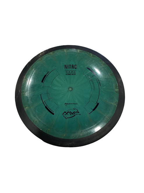 Vist Large View of Product Image Which is Used MVP NITRO Disc Golf Driver Dark Green