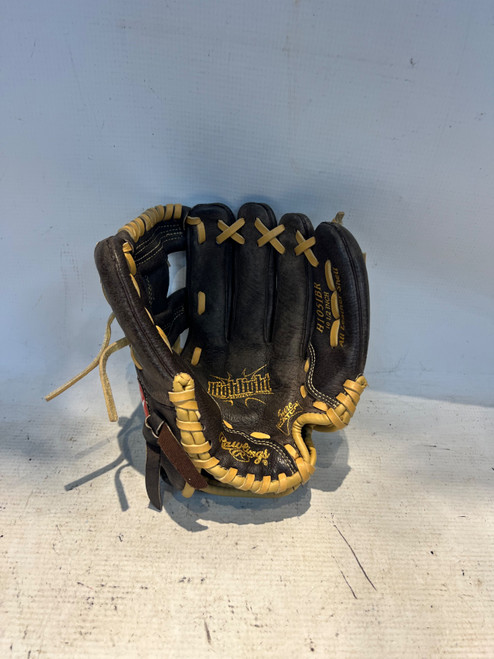 Vist Large View of Product Image Which is Used Rawlings HIGHLIGHT BB/SB Glove RH Throw Brown 10 1/2"