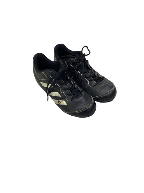 Vist Large View of Product Image Which is Used Adidas 3 BLACK STRIPE BB CLEATS BB/SB Cleats Black Junior 01