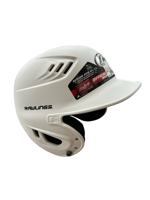 Vist Large View of Product Image Which is Used Rawlings HELMET 6 7/8 - 7 5/8 Batting Helmet No Mask White MD