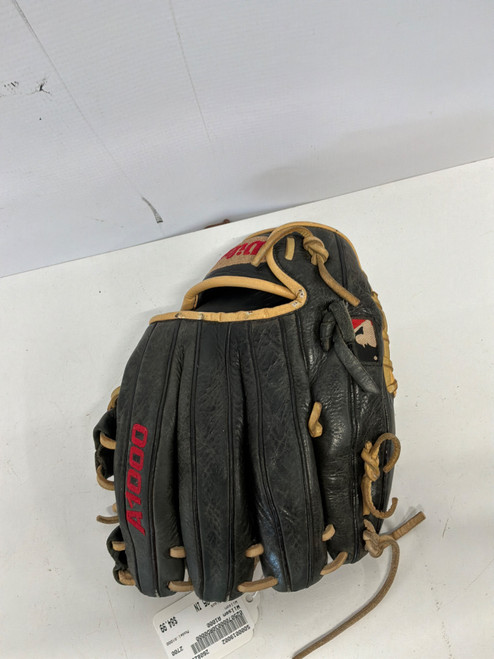 Vist Large View of Product Image Which is Used Wilson A1000 BB/SB Glove RH Throw Black 11 1/4"