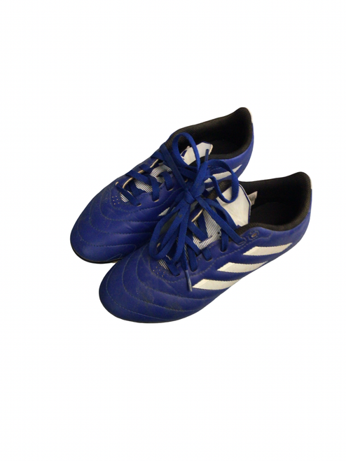 Vist Large View of Product Image Which is Used Adidas Soccer Cleats Royal Blue Junior 03.5