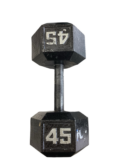 Vist Large View of Product Image Which is Used Hex Dumbbell (Each) 45 lb