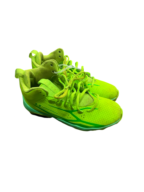 Vist Large View of Product Image Which is Used Under Armour 0 BB/SB Cleats Neon Green Senior 6