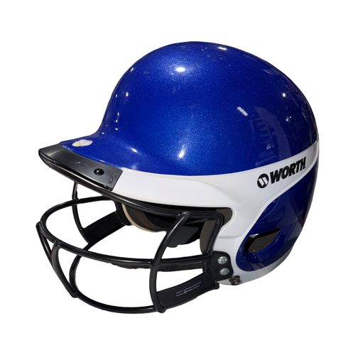 Vist Large View of Product Image Which is Used Worth HELMET Batting Helmet w/Mask Royal Blue M/L