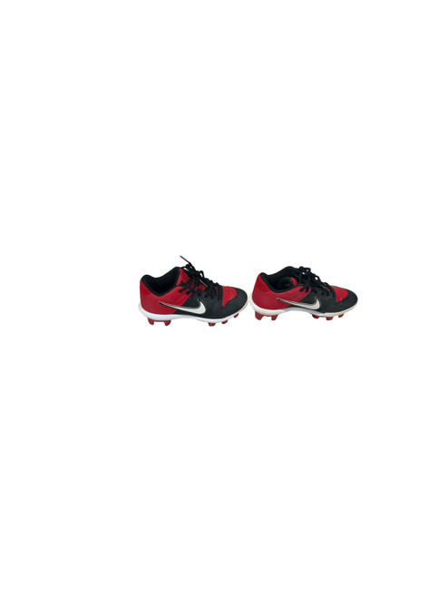 Vist Large View of Product Image Which is Used Nike ALPHA HUARACHE VARSITY LOW MCS BB/SB Cleats Black And Red Junior 01