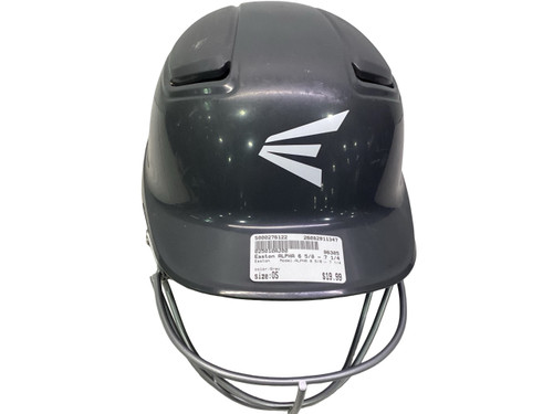 Vist Large View of Product Image Which is Used Easton ALPHA 6 5/8 - 7 1/4 Batting Helmet w/Mask Grey One Size