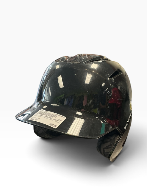 Vist Large View of Product Image Which is Used Evoshield BASEBALL HELMET Batting Helmet No Mask Black SM