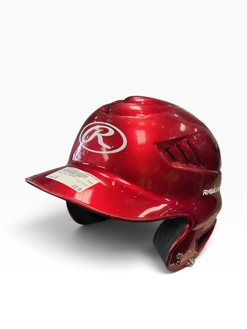 Vist Large View of Product Image Which is Used Rawlings HELMET Batting Helmet No Mask Red MD