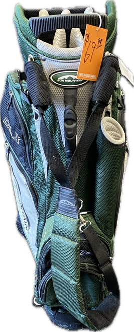 Vist Large View of Product Image Which is Used Sun Mountain DLX Mens Cart Bag Black And Green