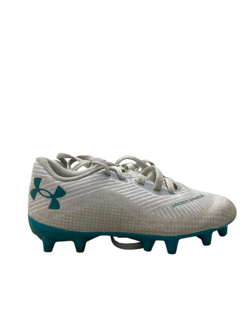 Vist Large View of Product Image Which is Used Under Armour Soccer Cleats White Youth 12.0