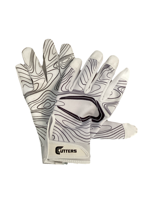 Vist Large View of Product Image Which is Used Cutters GAME DAY FB Gloves White S/M