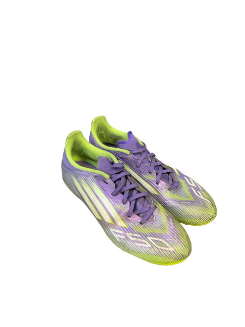 Vist Large View of Product Image Which is Used Adidas F50 Soccer Cleats Purple Senior 9.5
