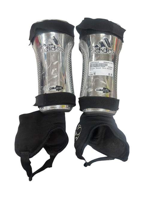 Vist Large View of Product Image Which is Used Adidas Soccer Shin Guards Adult Grey MD