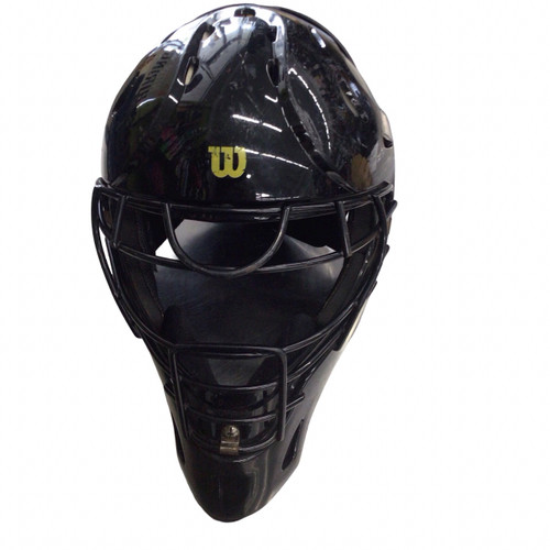 Vist Large View of Product Image Which is Used Wilson CATCHERS HELMET Catchers Helmet w/Mask Black MD