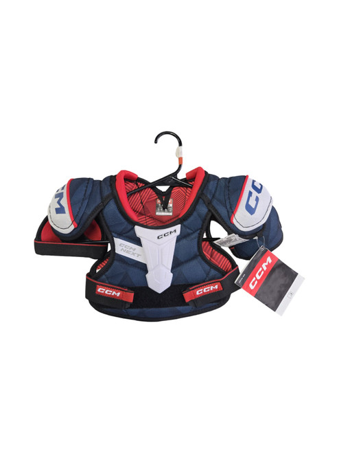 Vist Large View of Product Image Which is Used CCM NEXT YOUTH SHOULDER PADS Youth Shoulder Pads SM