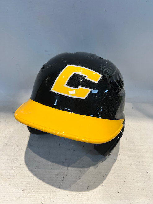 Vist Large View of Product Image Which is Used Rawlings BLACK AND YLLW HELMET Batting Helmet No Mask Black SM