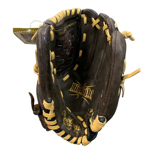 Vist Large View of Product Image Which is Used Rawlings HIGHLIGH 11.5 BROWN BB/SB Glove RH Throw Brown 11 1/2"