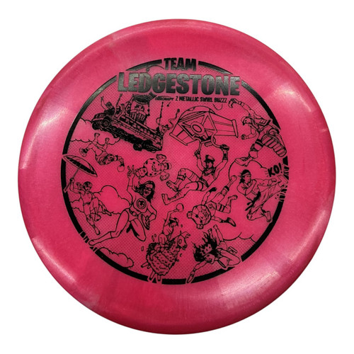 Vist Large View of Product Image Which is Used Discraft LEDGESTONE BUZZZ Disc Golf Mid Range Pink 176g