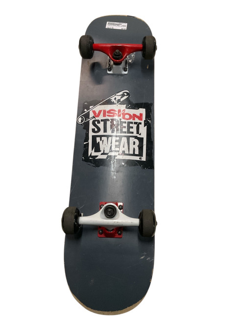 Vist Large View of Product Image Which is Used VISION STRRE WEAR SKATEBOARD Complete Skateboard Black 8"