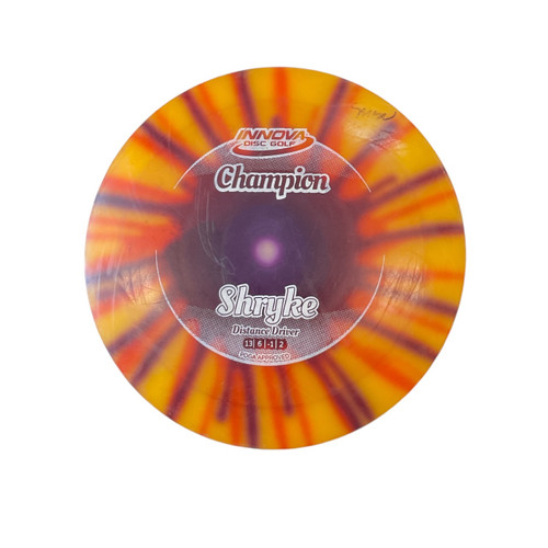 Vist Large View of Product Image Which is Used Innova CHAMP SHRYKE Disc Golf Driver Orange 171g