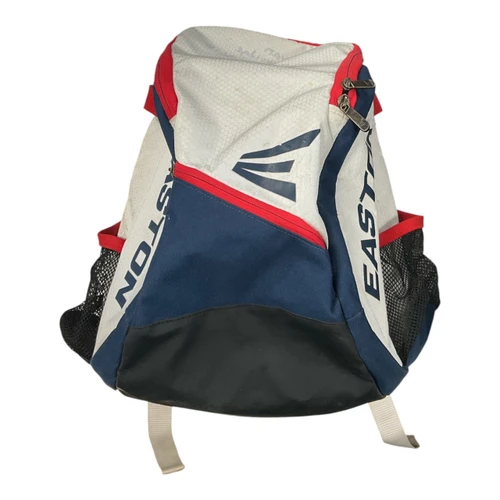 Vist Large View of Product Image Which is Used Easton BACKPACK RED WHITE BLUE BB/SB Player Backpack White