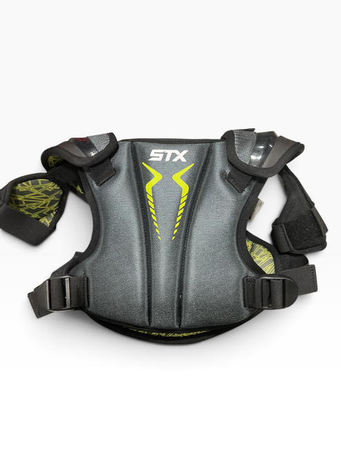 Vist Large View of Product Image Which is Used STX STALLION 200 Lacrosse Shoulder Pads Black MD