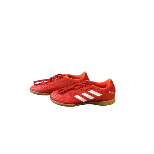 Vist Large View of Product Image Which is Used Adidas Soccer Indoor Shoes Red Junior 03