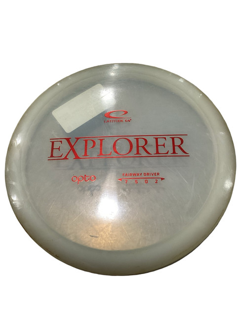 Vist Large View of Product Image Which is Used Latitude 64 EXPLORER OPTO Disc Golf Driver Clear