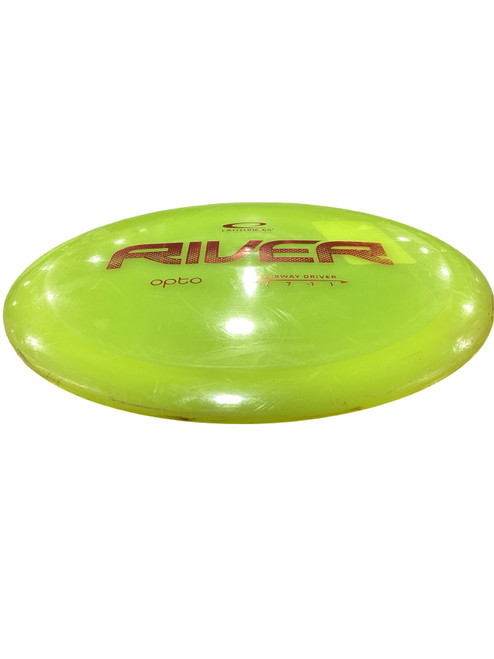 Vist Large View of Product Image Which is Used Latitude 64 RIVER OPTO Disc Golf Driver Yellow