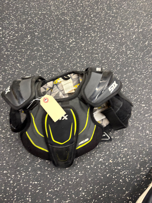 Vist Large View of Product Image Which is Used STX STALLION 200+ Lacrosse Shoulder Pads Black XS
