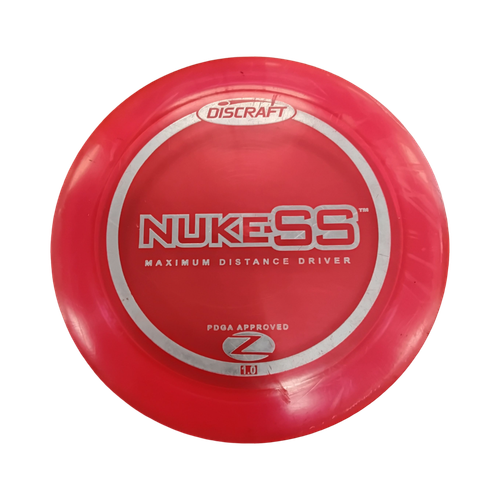 Vist Large View of Product Image Which is Used Discraft Z NUKE SS Disc Golf Driver Red 168g